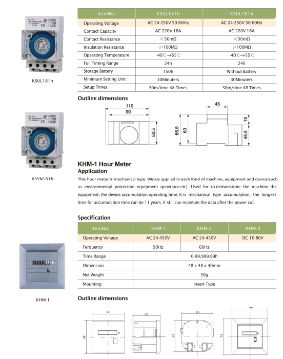 DIN Rail 16A 15mins Ahc15 24 Hour Mechanical 16A Light Timer Control on off Time Switch for Street Light Ahc15